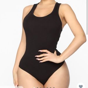 Divine Basic Tank Bodysuit - Black